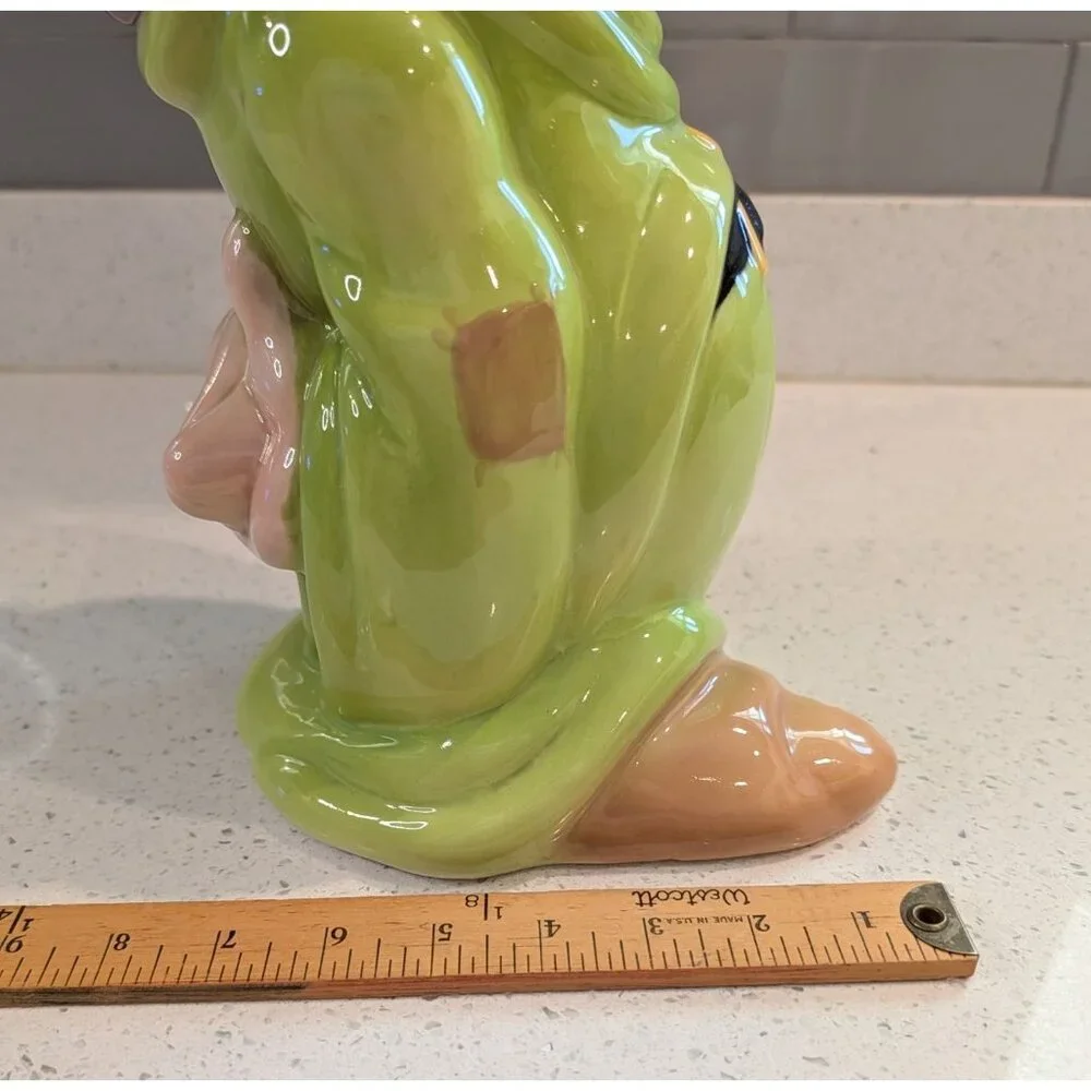 Vintage Disney Dopey Ceramic Cookie Jar by Treasure Craft Snow White Seven Dwarf - Picture 12 of 16